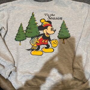 Disney Mickey Mouse Gray Crewneck Sweater